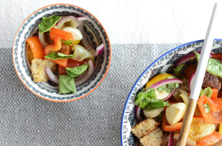 In Season Sweet Pepper + Cherry Tomato Panzanella « Vancouver Farmers